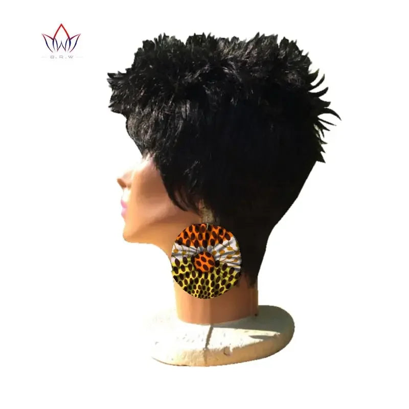 Handmade African Fabric Earrings With Tassels