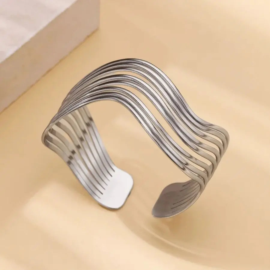 The Silver Wave Hair Cuff for Locs