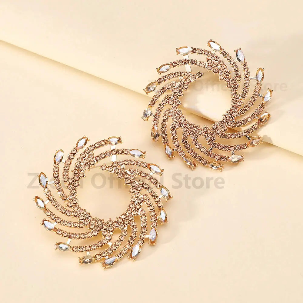 Golden Crystal earrings that add spark to your style
