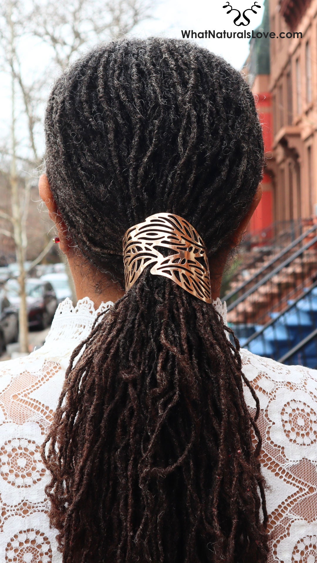 Hugging Leafs Hair Cuff for Locs, Sisterlocks, Dreadlocks