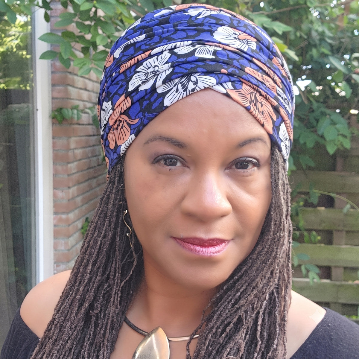 Multi-Wear Magic HeadWrap to style and protect Locs, Sisterlocks and Dreadlocks with Patterns