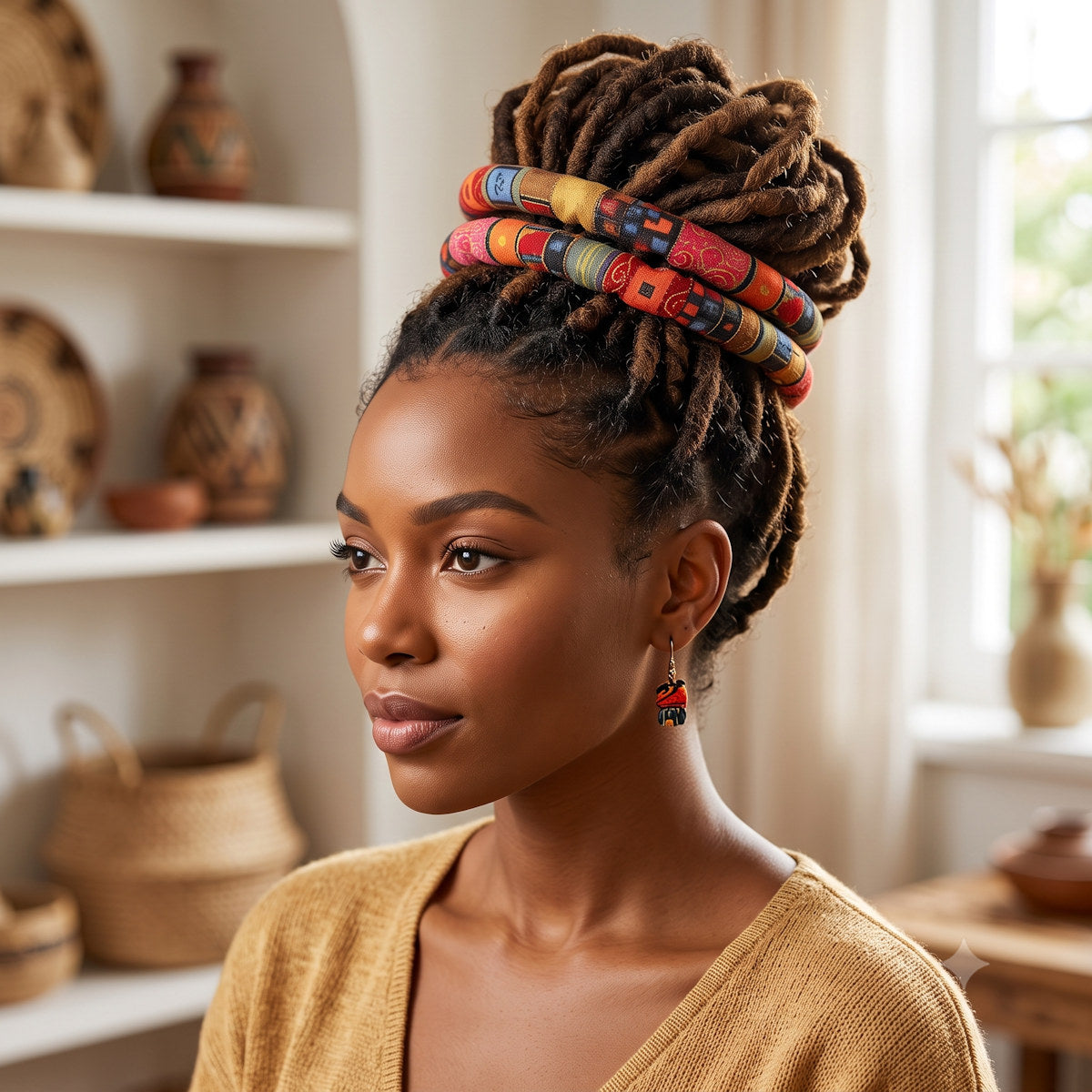 Moldable Hair Tie for Locs, Dreadlocks and Updos - Ponytail holder vor Locs & Braids