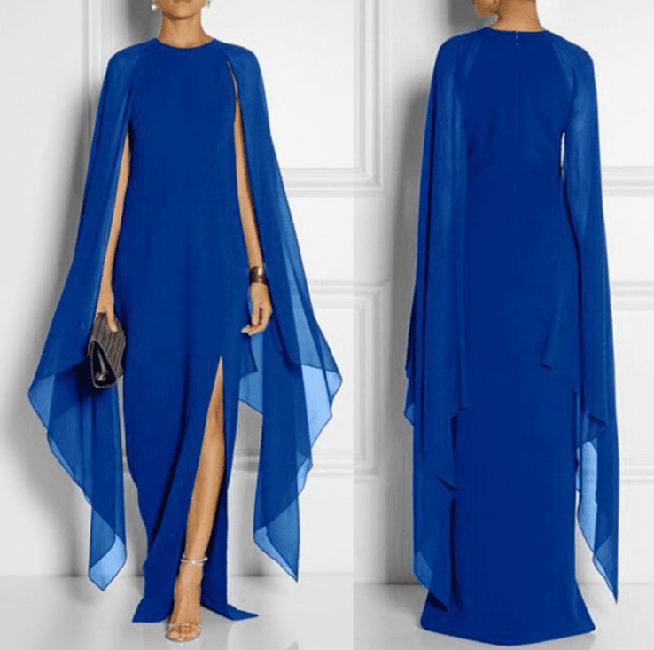 Elegant Swing Shawl Maxi Dress