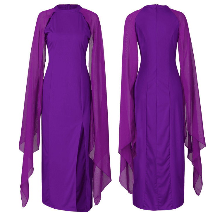 Elegant Swing Shawl Maxi Dress