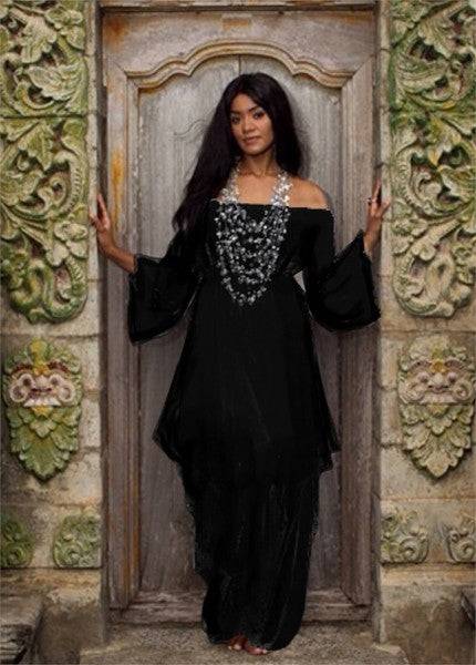 Stunning Sexy Peasant Blouse & Harem Pants Set