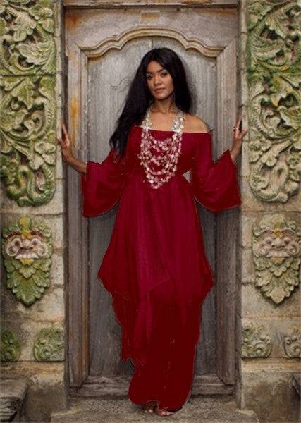 Stunning Sexy Peasant Blouse & Harem Pants Set