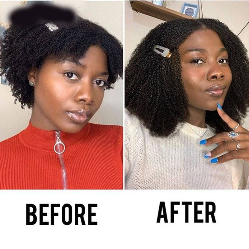 Natural 4B 4C Virgin Afro Human Hair Clip Ins