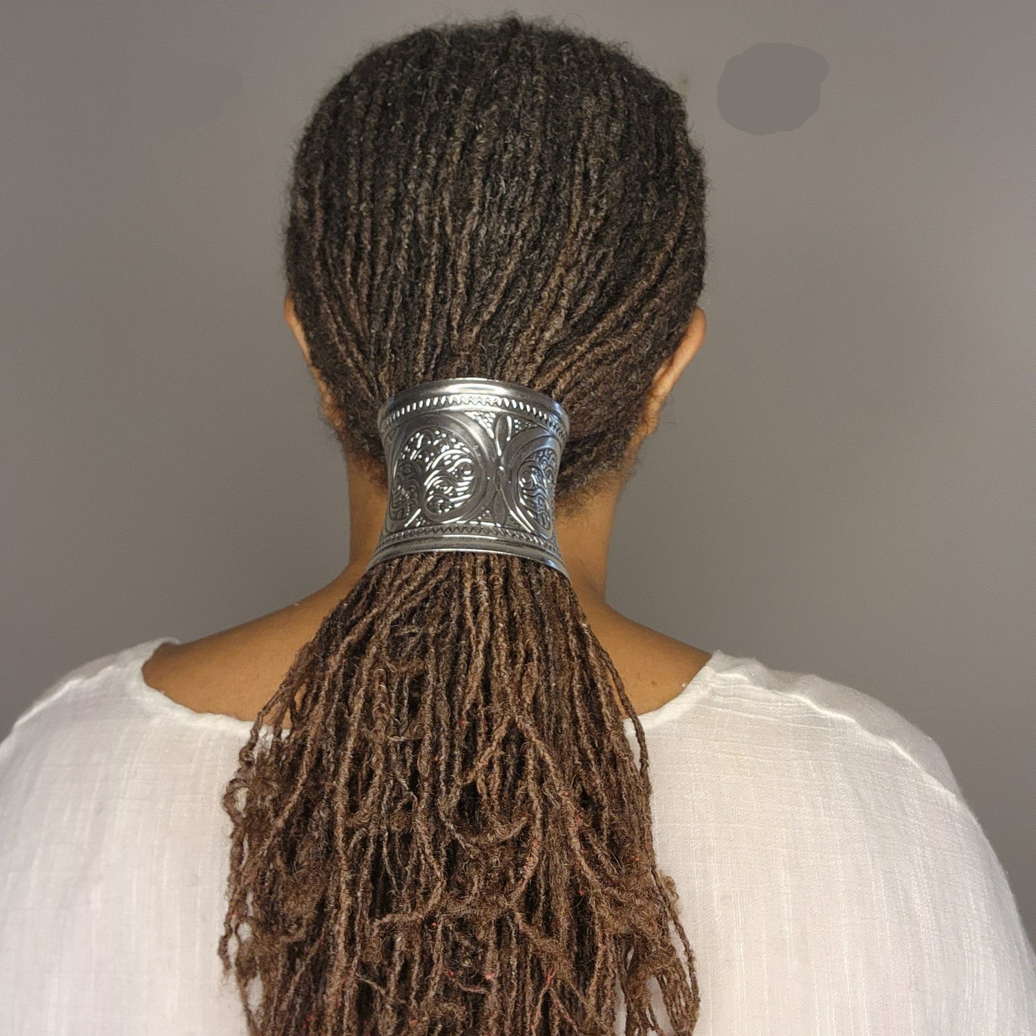 Classic Cuff for Locs and Braids SIlver Perfect for Mother&