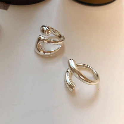 Minimalist Silver Color Rings for Women