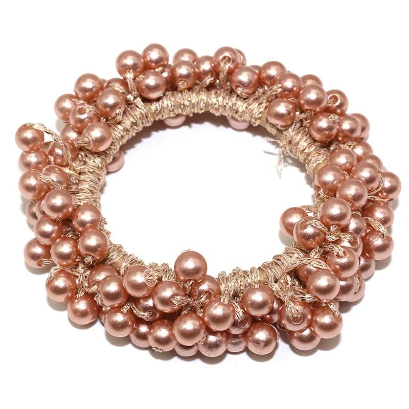 Pearled scrunchi for Braids, Locs and Natural Hair