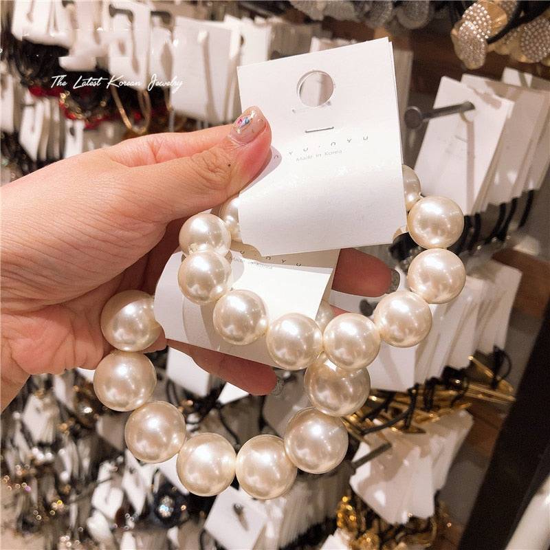 Pearled scrunchi for Braids, Locs and Natural Hair