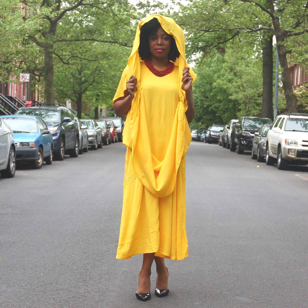 Robe magique marocaine taille unique Jaune