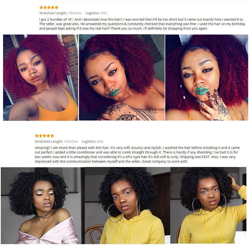 Natural 4B 4C Virgin Afro Human Hair Clip Ins