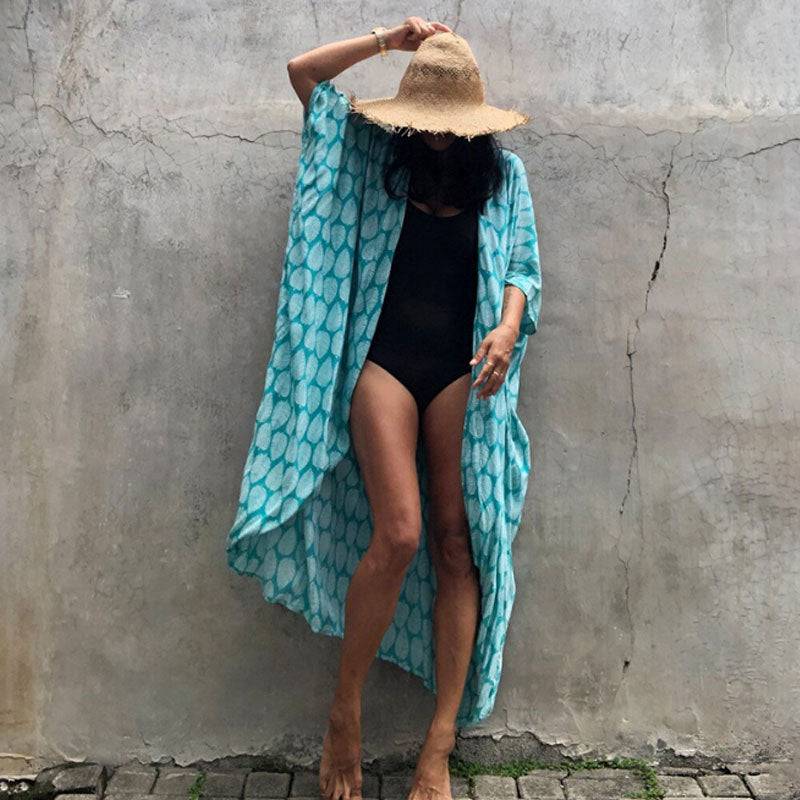 Tie Dye Kimono Beach Dress for Women - Summer Beachwear Outfits