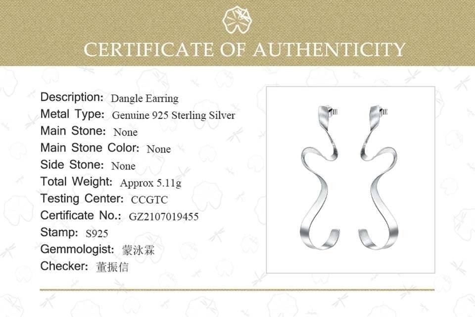 Gold Spiral Curved Long Earrings