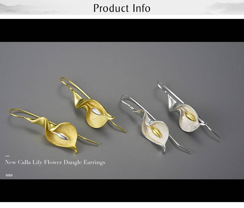 Calla Lily Flower Earrings For Women