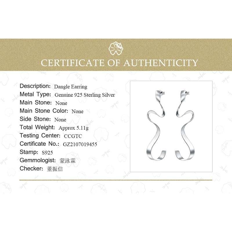 Gold Spiral Curved Long Earrings