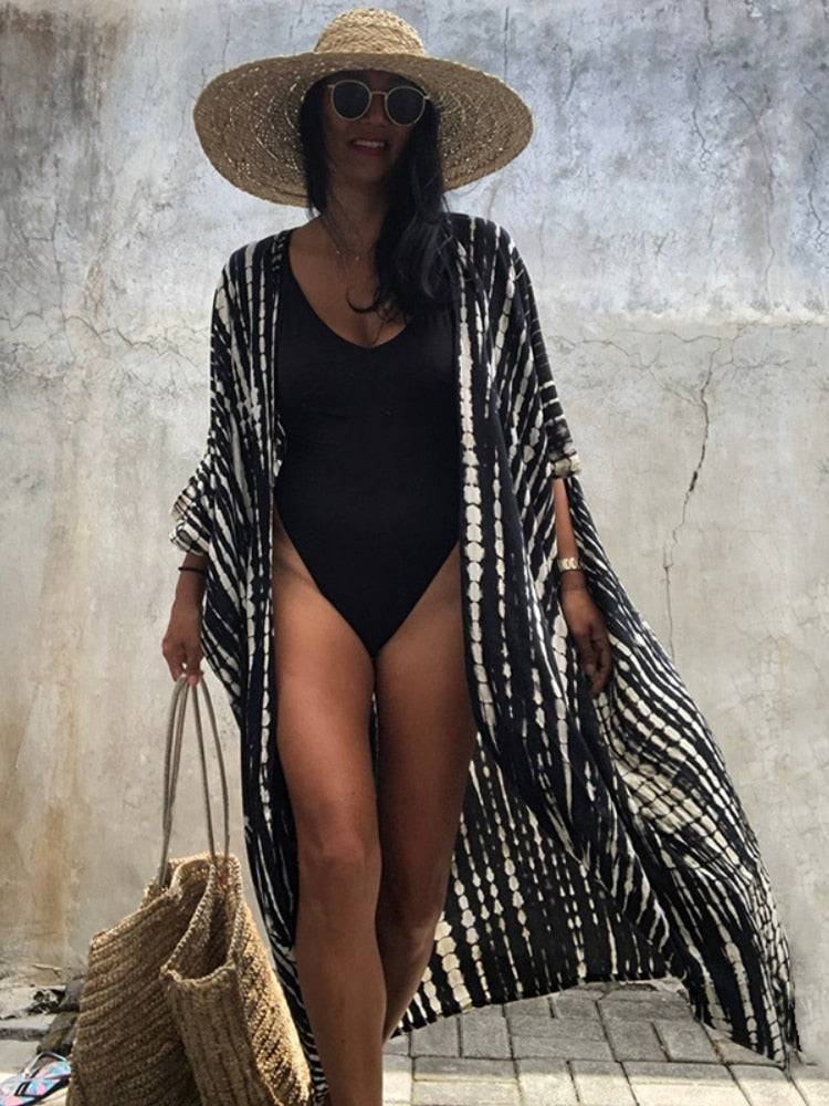 Tie Dye Kimono Beach Dress for Women - Summer Beachwear Outfits