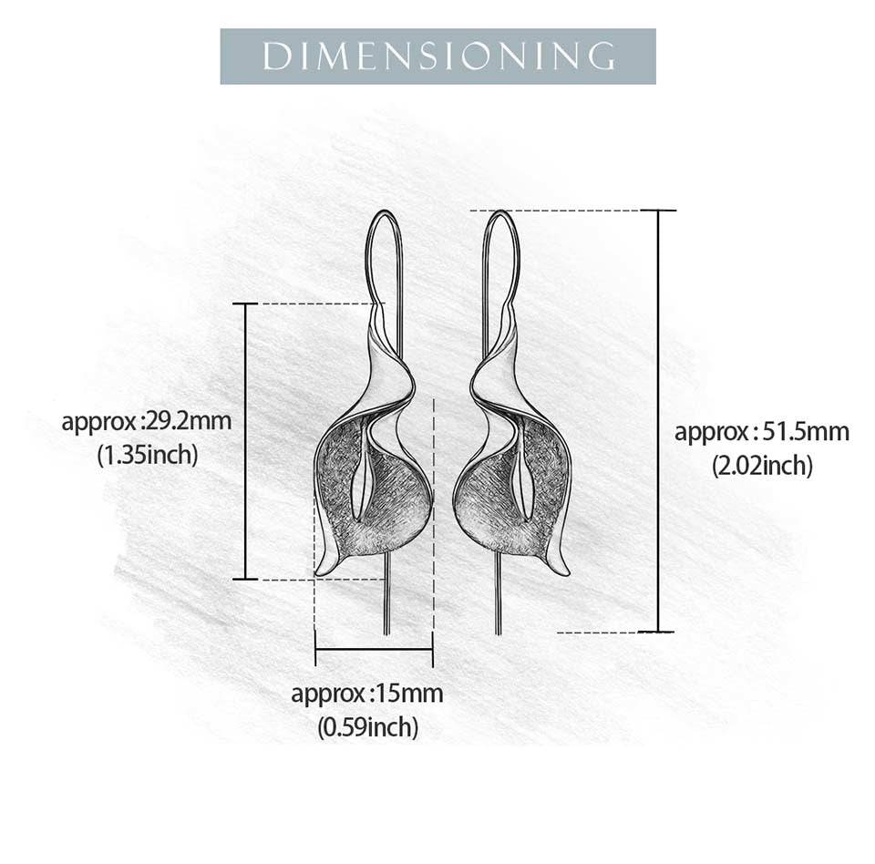 Calla Lily Flower Earrings For Women