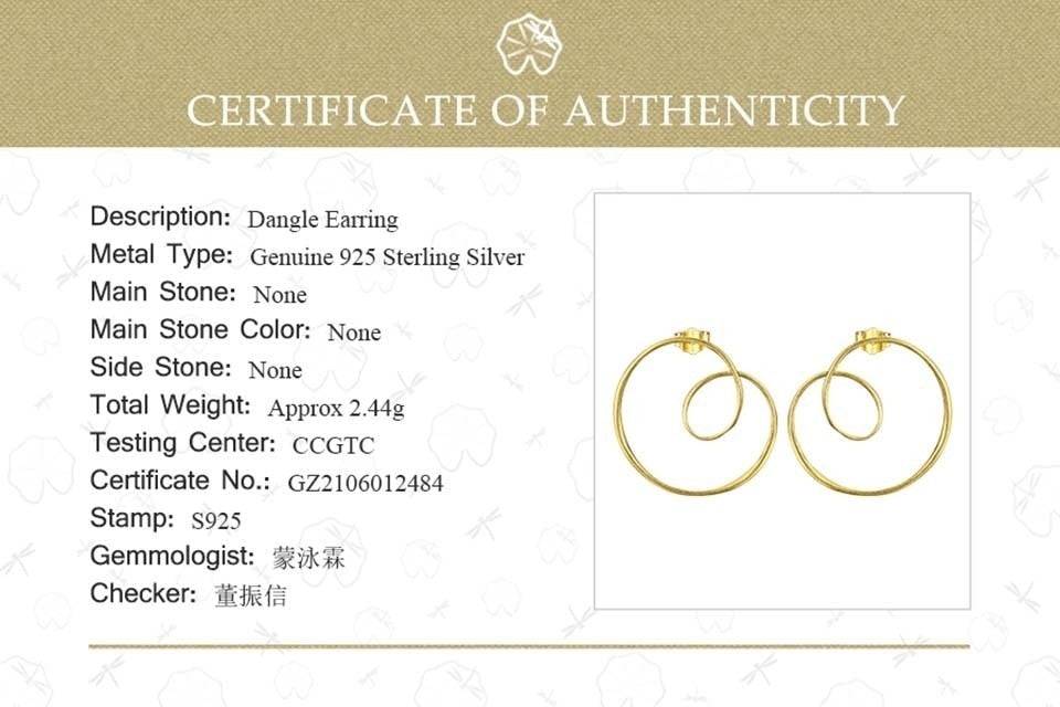 Minimalism Gold Round Spiral Twisted Stud Earrings