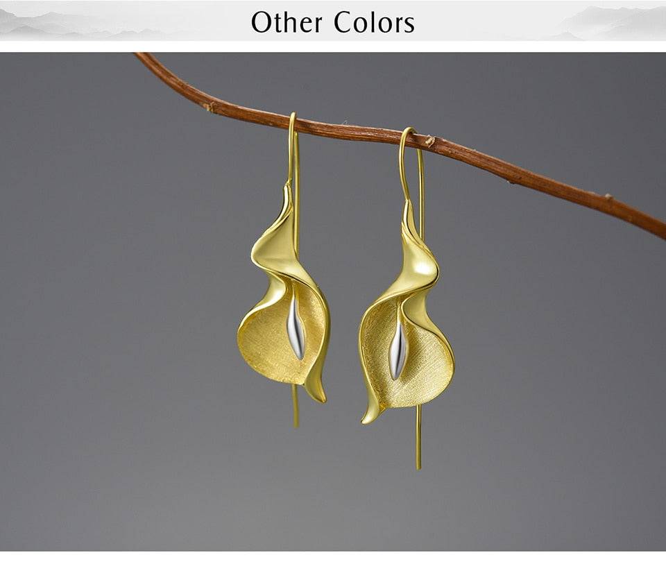 Calla Lily Flower Earrings For Women