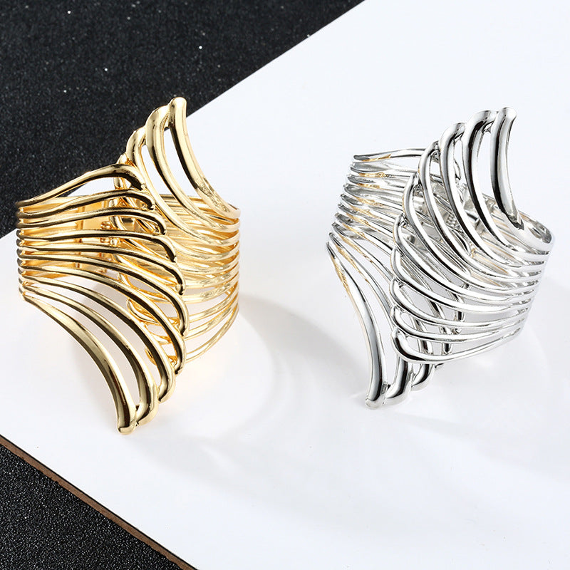 Aurora Wing Cuffs - Gold &amp; Silver for Locs, Sisterlocks, Dreadlocks and Braids
