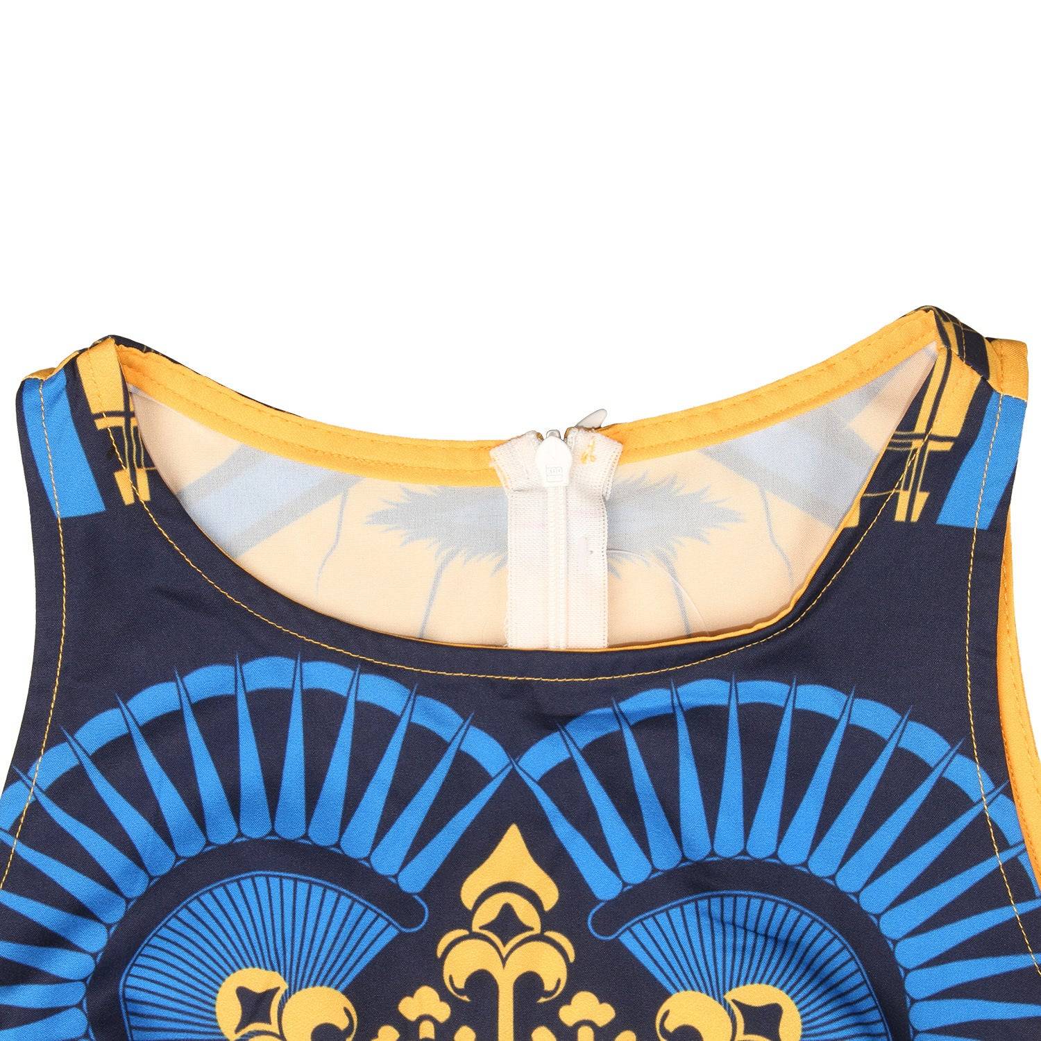 Maxi-jurk met halterhals - Afrikaanse print