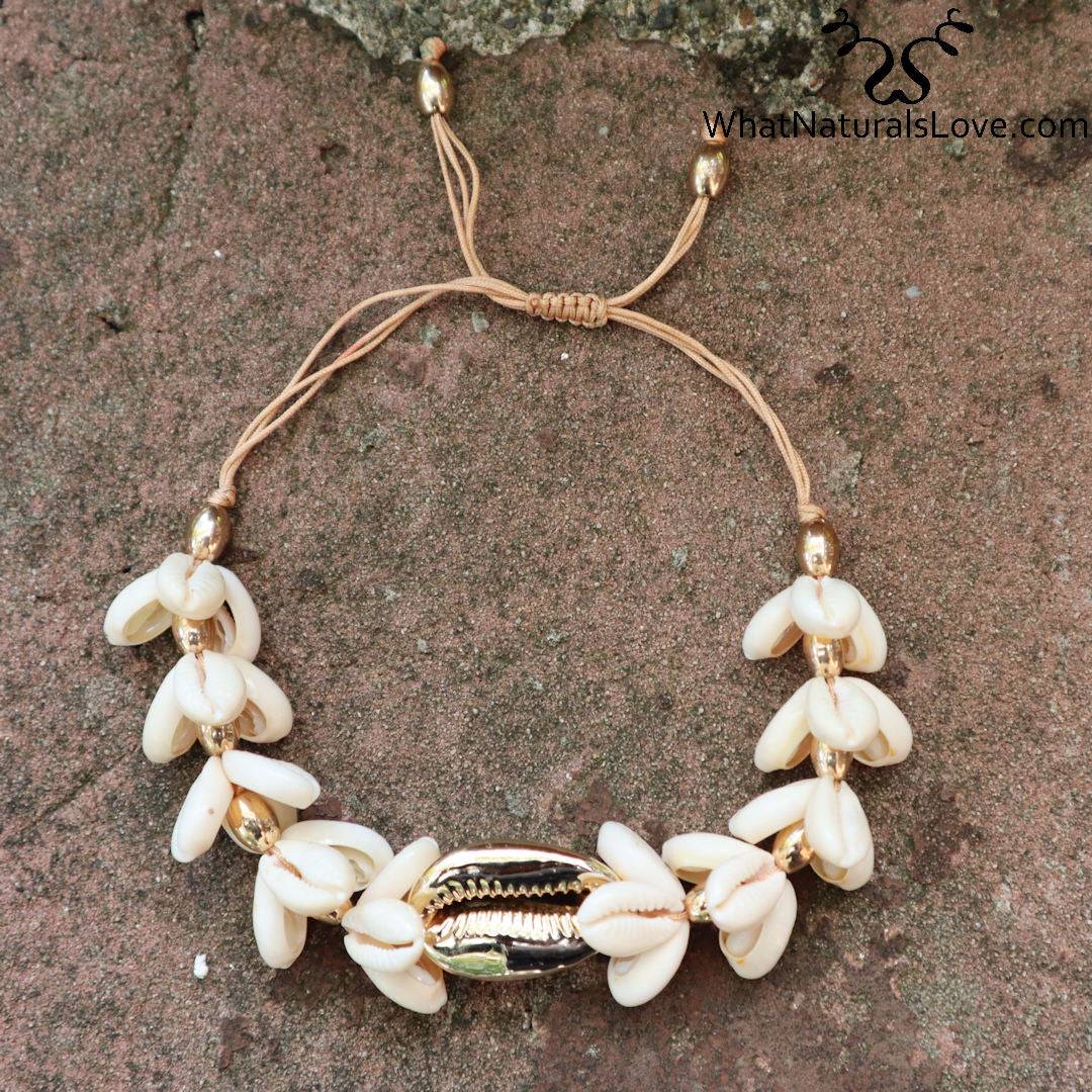 Cowrie Bracelet/Hair tie for Braids, Locs, Sisterlocks Perfect for Memorial Day 2024
