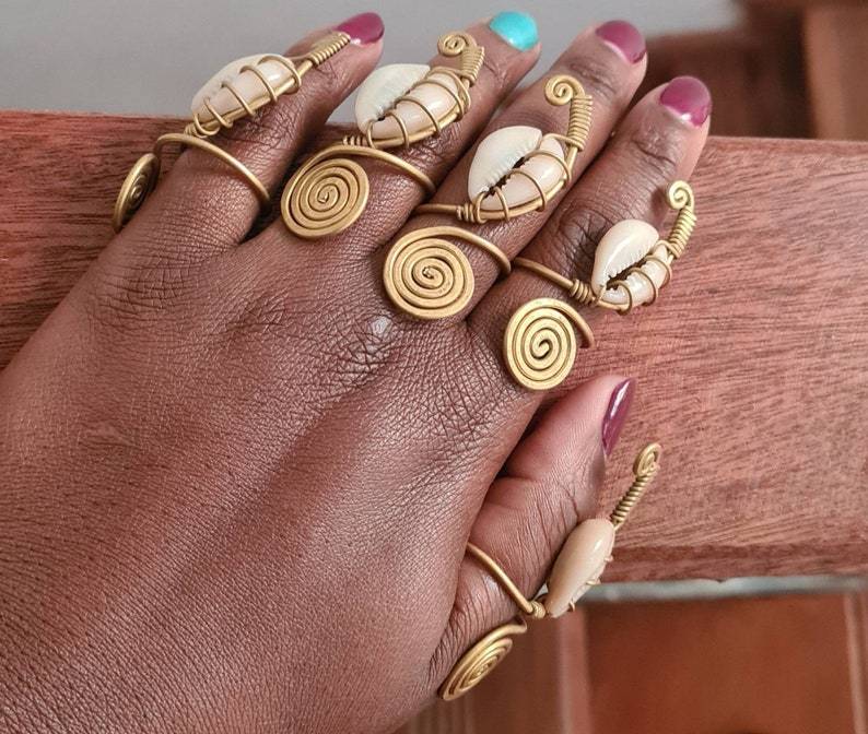 Handmade Cowrie Shell Ring
