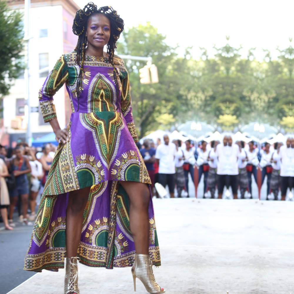 Hi-Low African Dashiki Maxi Dress purple and dark green XS to 6S