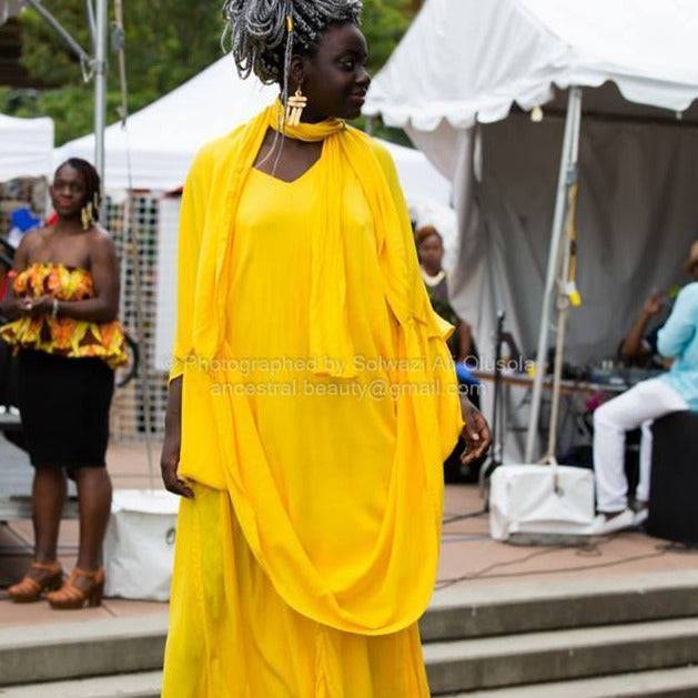 Moroccan Magic Dress Yellow Perfect for Memorial Day 2024