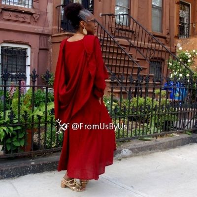 Moroccan Magic Dress Red with sleeves Perfect for Mother&