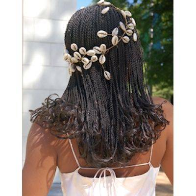 Bridal Headpiece Cowrie Shells with Rhinestones