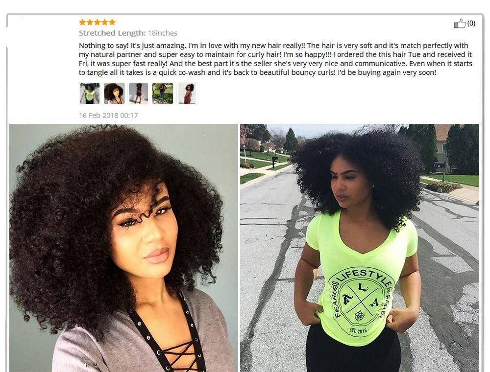 Cheveux mongols afro crépus qui se mélangent avec les cheveux 4C