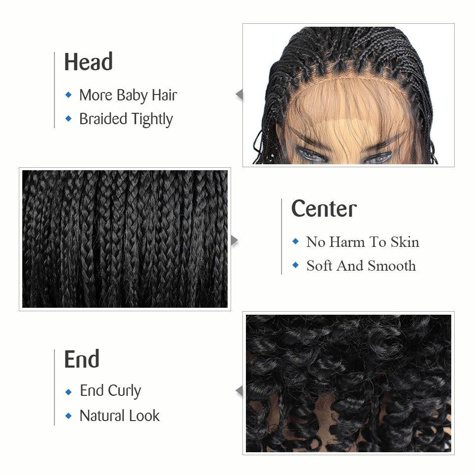 Pretty Curled Braids Lace Front Wig