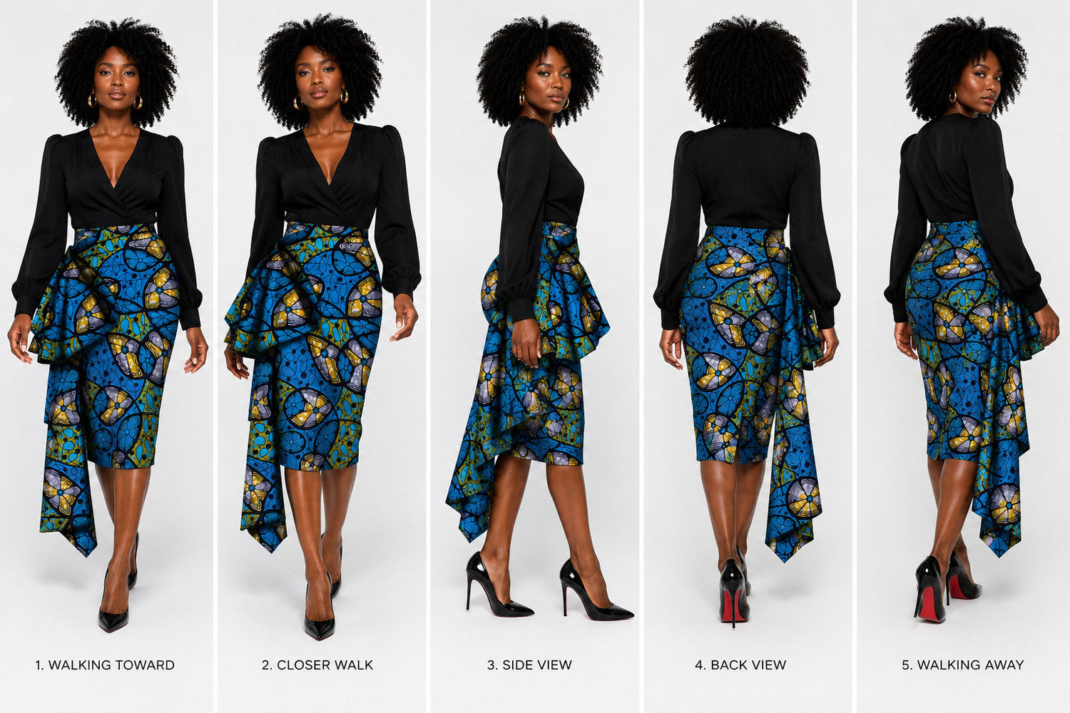African Midi Skirt for date night, weddings and receptions