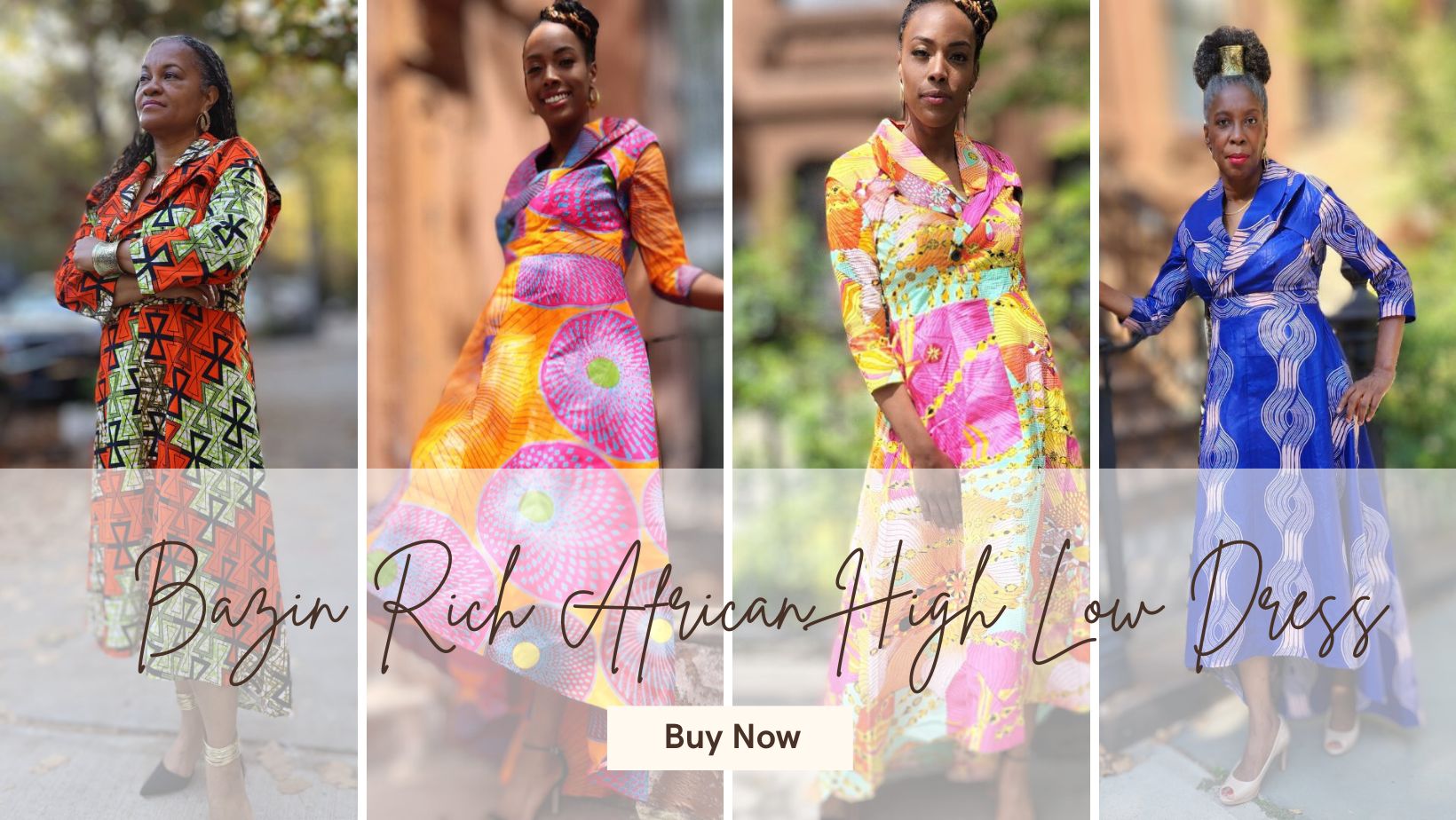 Bazin Rich African High Low dress