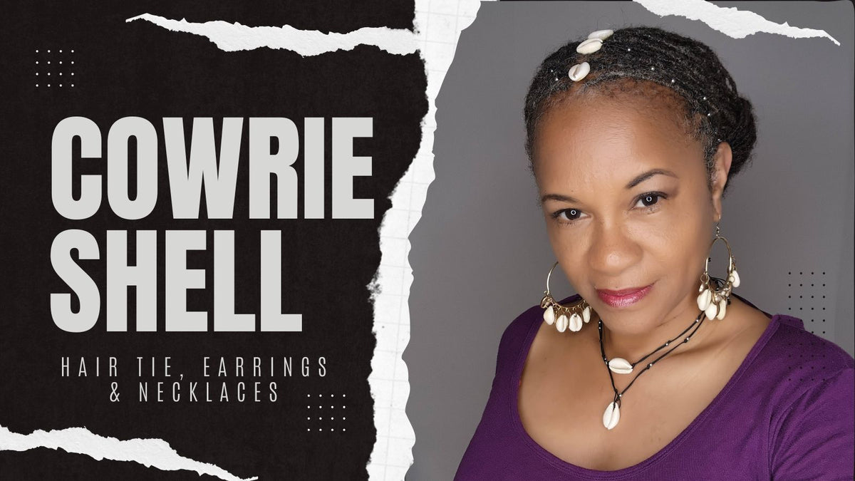 Loc With Shells How to Style your Locs with The Cowrie Shells HairTie Plus Necklace Ad ...
