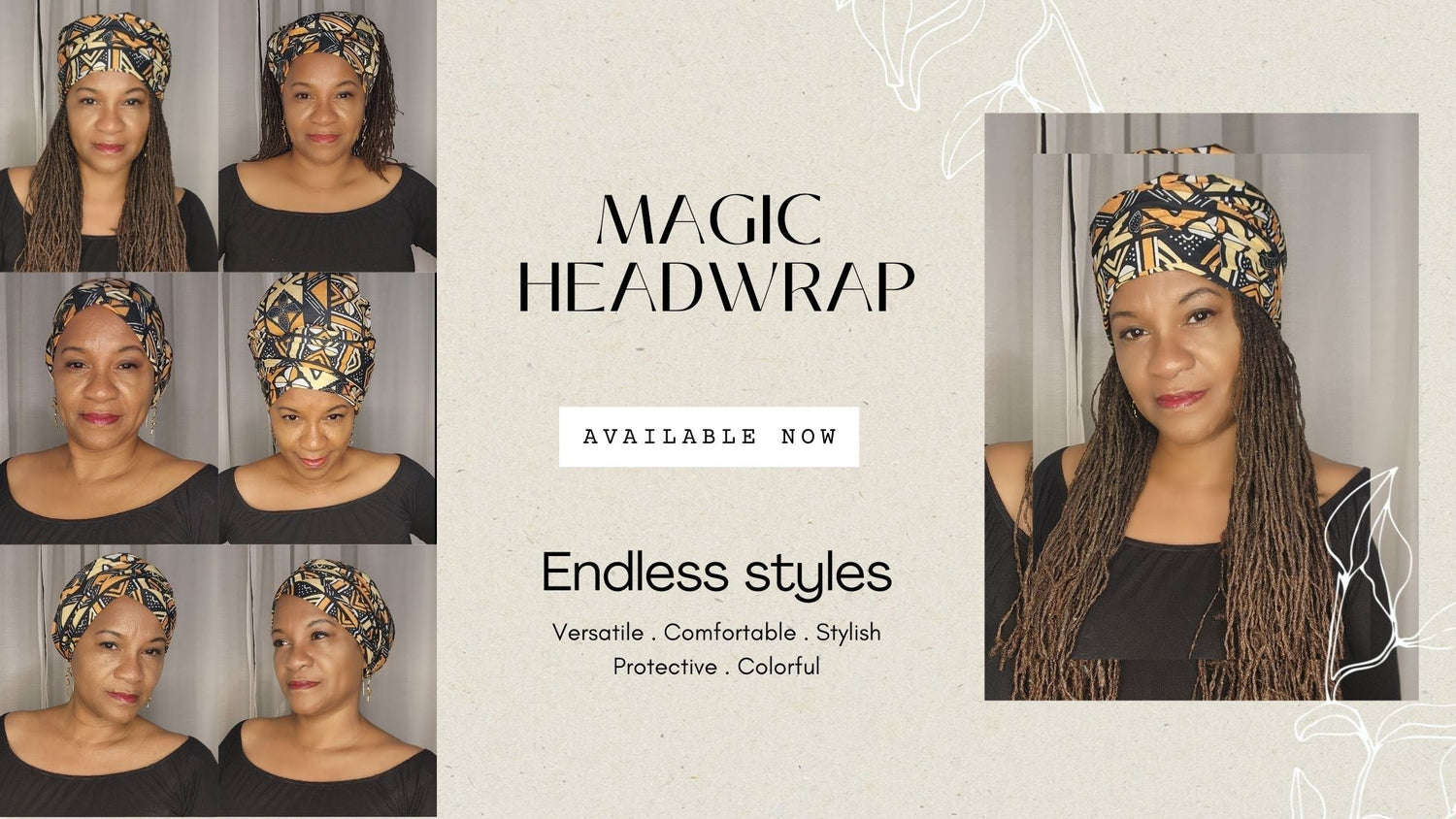 8 Stunning Ways to Style the Multi-Wear Magic Headwrap for Locs