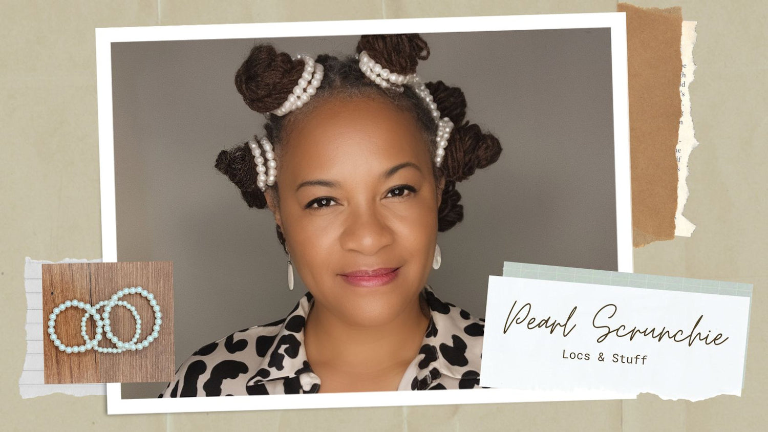 Bantu Knots on locs with pearls valentine hairstyle