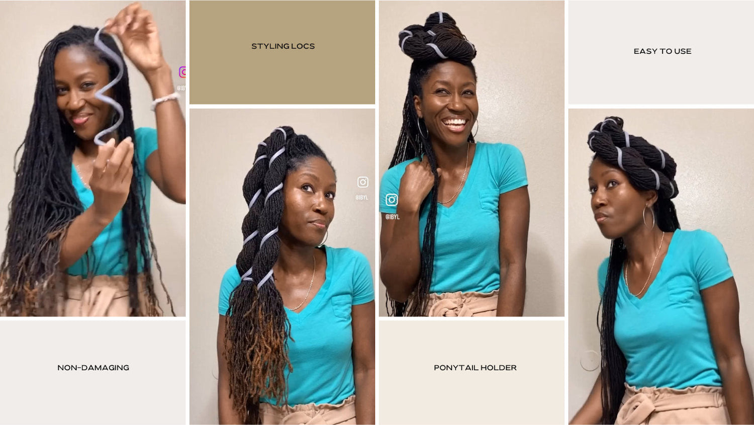 Easy to use Ponytail holders to style Locs, Dreadlocks, Sisterlocks