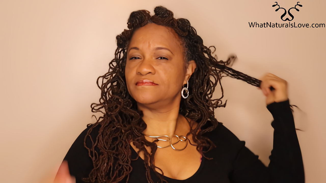 Bantu knots on Braidlocs Dreadlocks style for the holidays