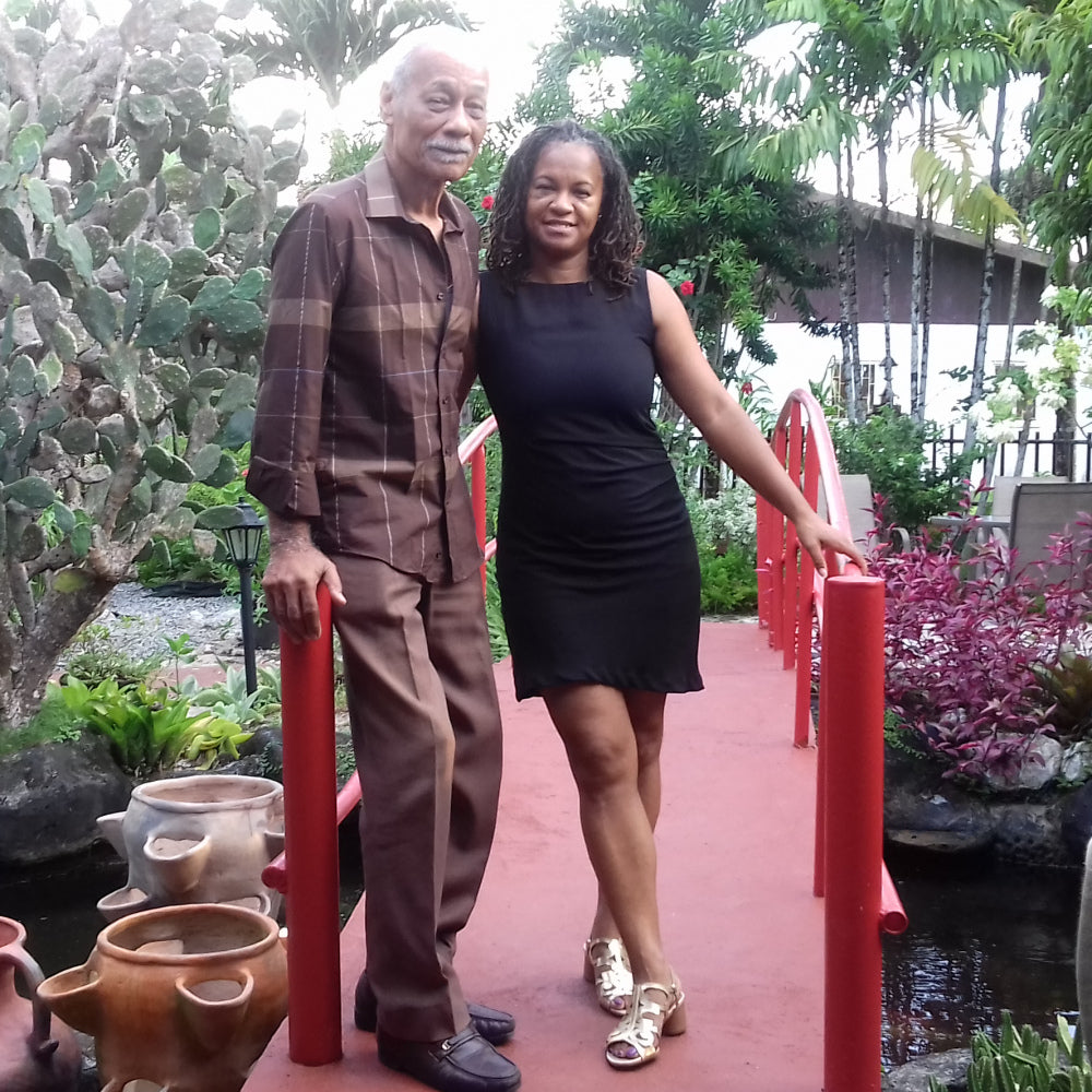 Mireille Liong with her dad Daisy Liong A Kong