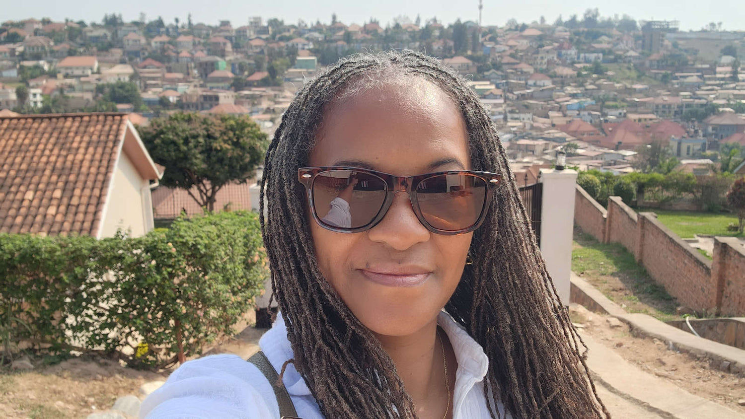 Mireille Liong in Kigali, Rwanda, Sisterlocks, traveling Africa