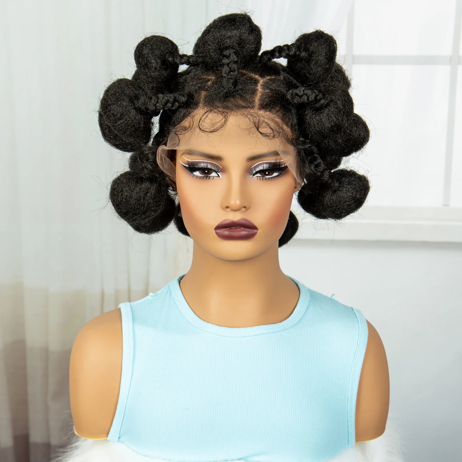 Glueless Bantu Full Lace Braided Wig - Braided Lace Wigs