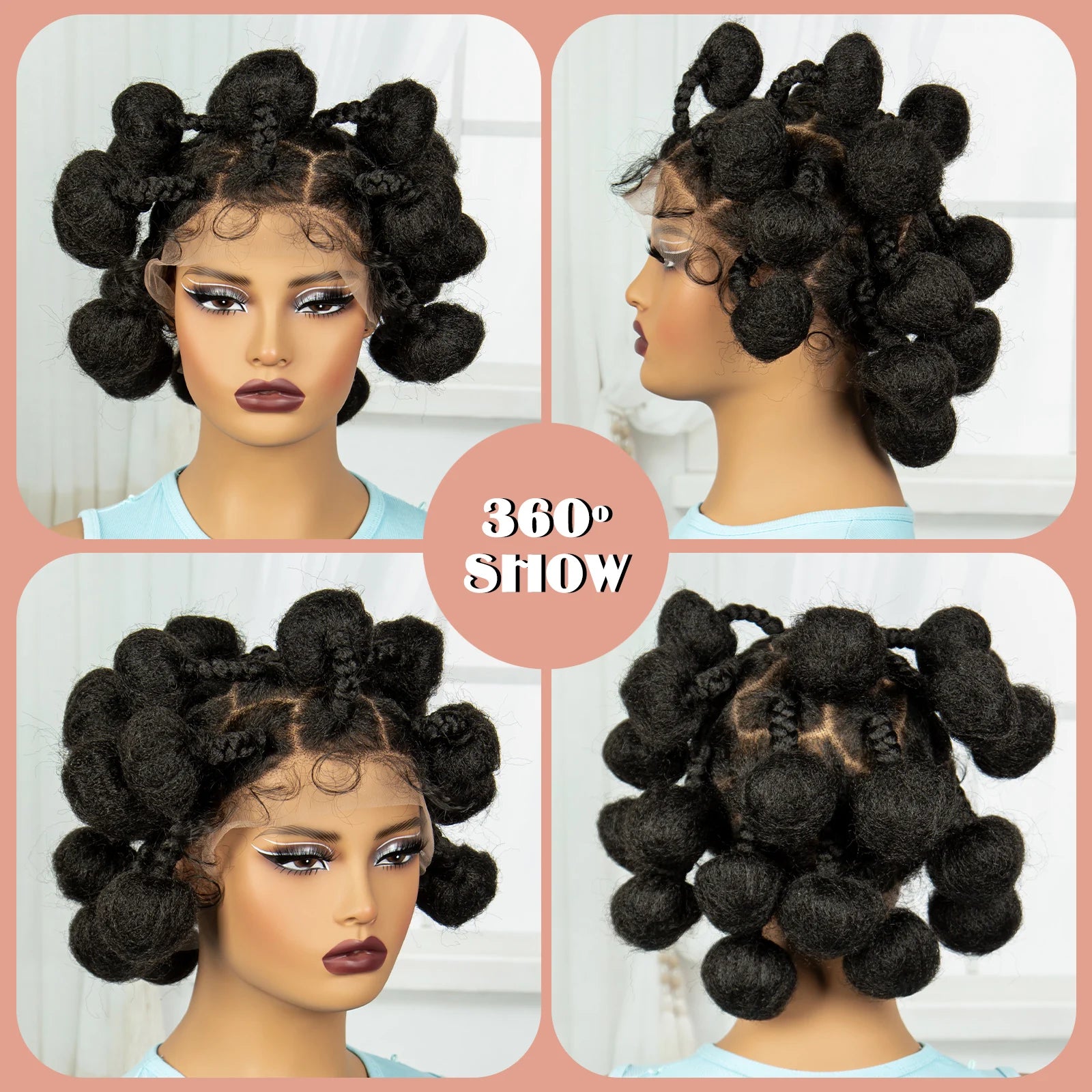 Glueless Bantu Full Lace Braided Wig - Braided Lace Wigs