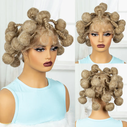 Glueless Bantu Full Lace Braided Wig - Braided Lace Wigs