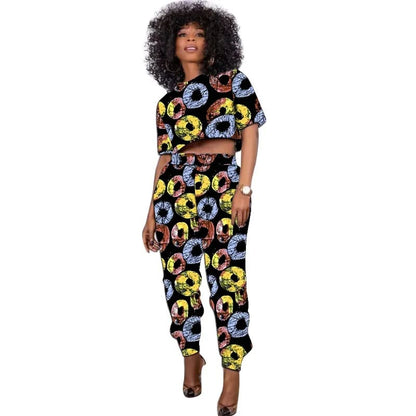 African Print Pants Set