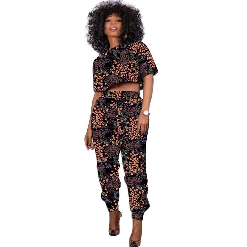 African Print Pants Set