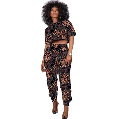 African Print Pants Set